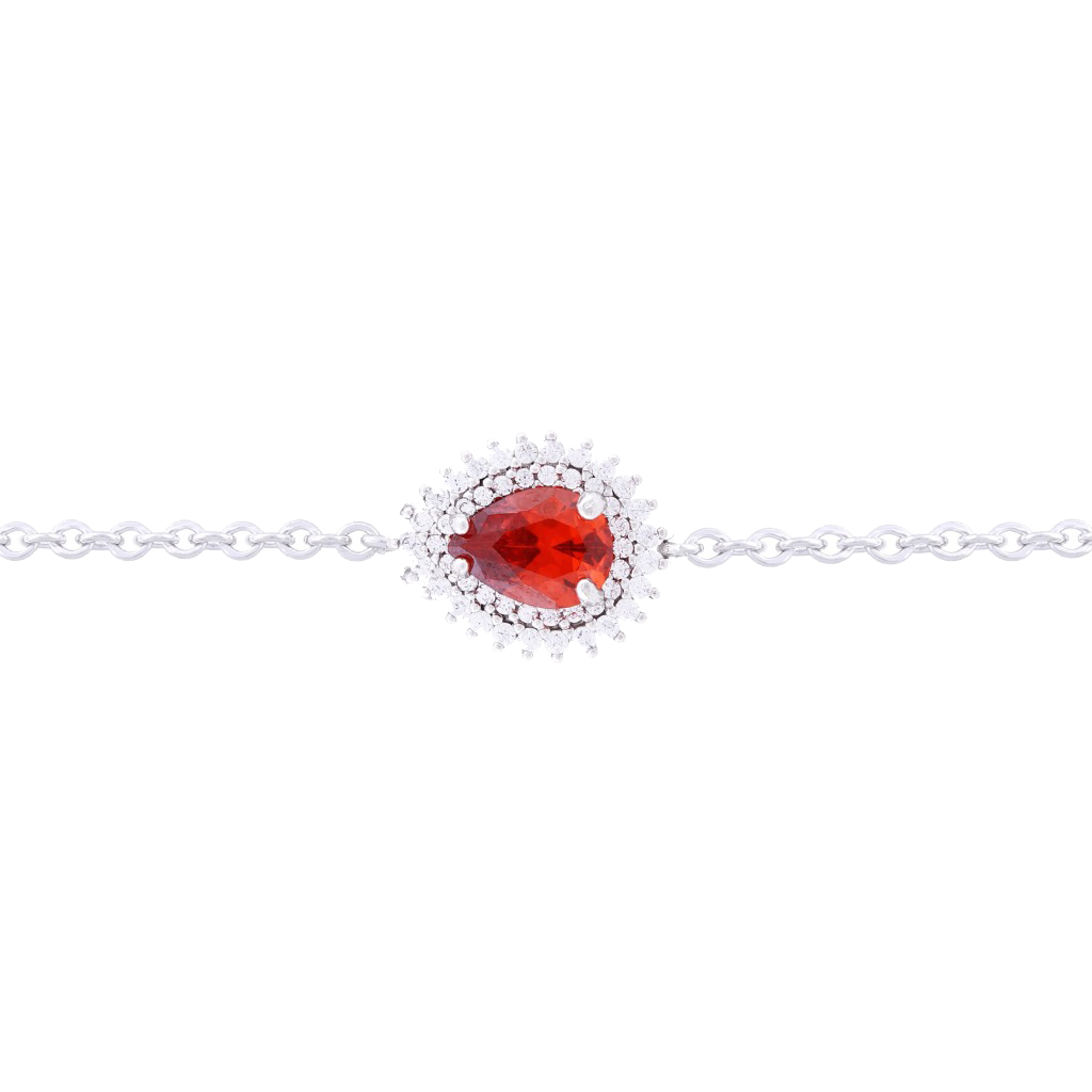 Bracelet With Red Pear Design