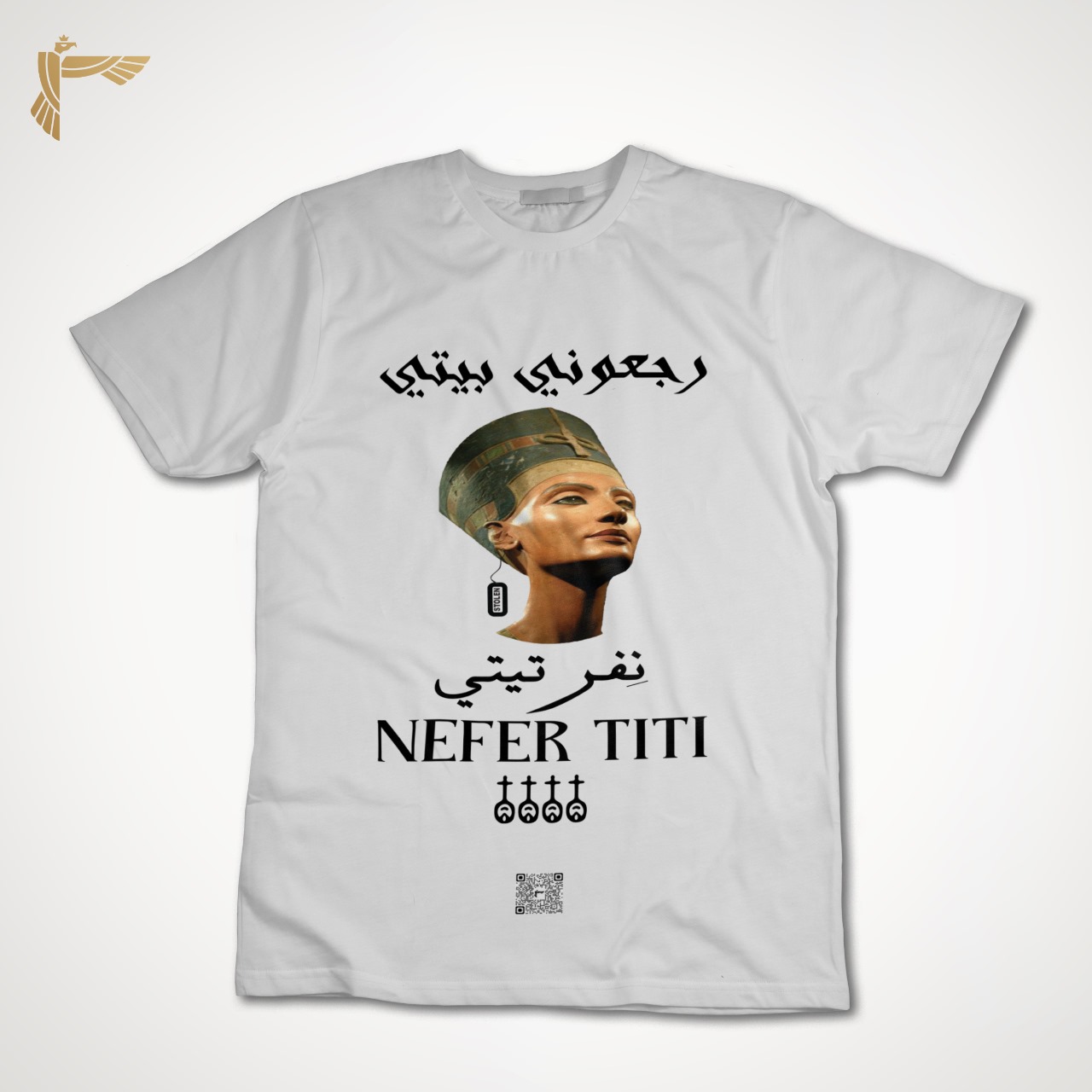 Camiseta blanca "Nefertiti"