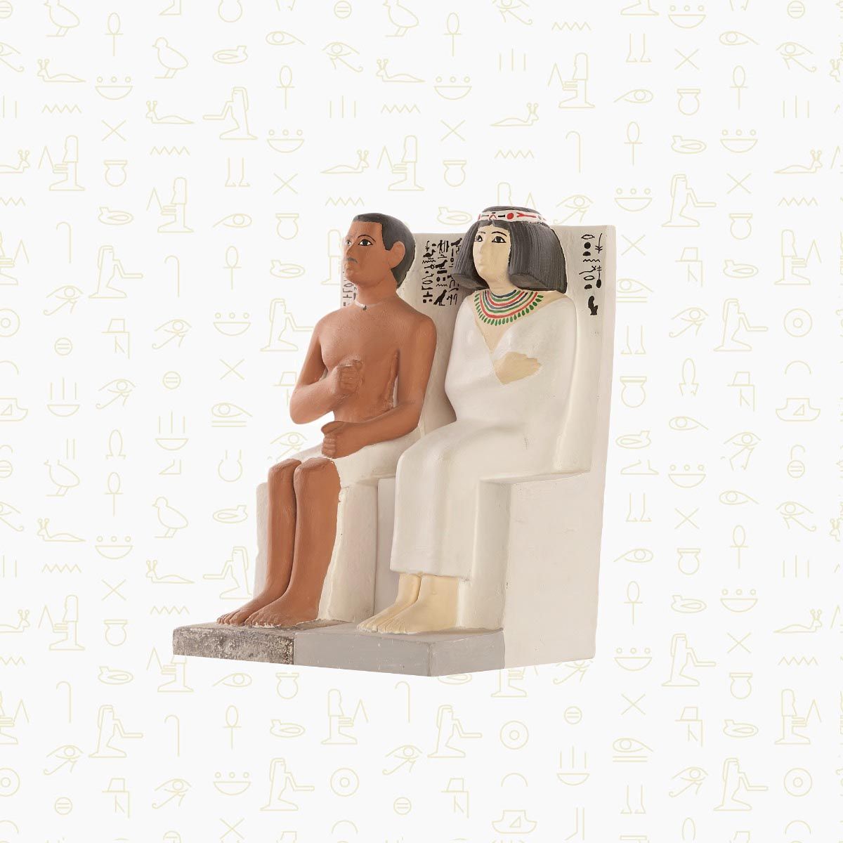 Statue von Rahotep und Nofret (Museumsgröße)